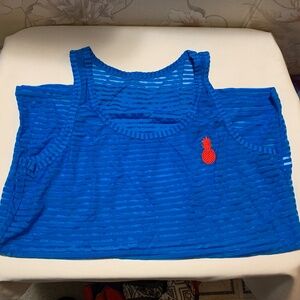 J J Malibu Blue Mesh Tank Size XL